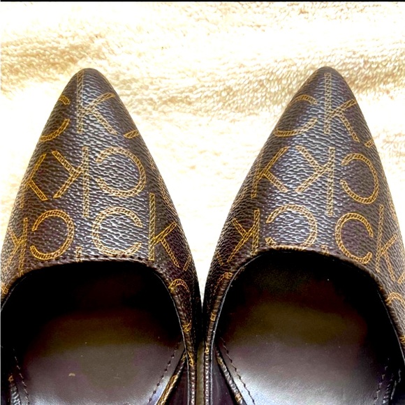 Calvin Klein Women's Black and Brown Heels Size 8.5 - Picture 6 of 12